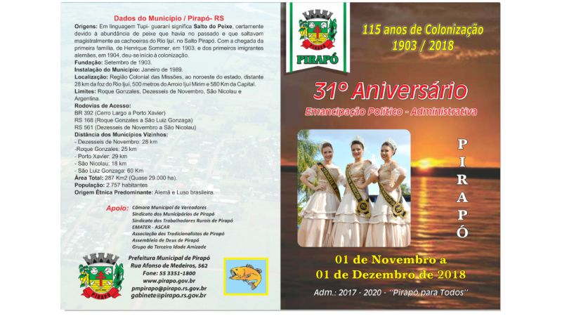 FOLDER SEMANA DO MUNICÍPIO 2018
